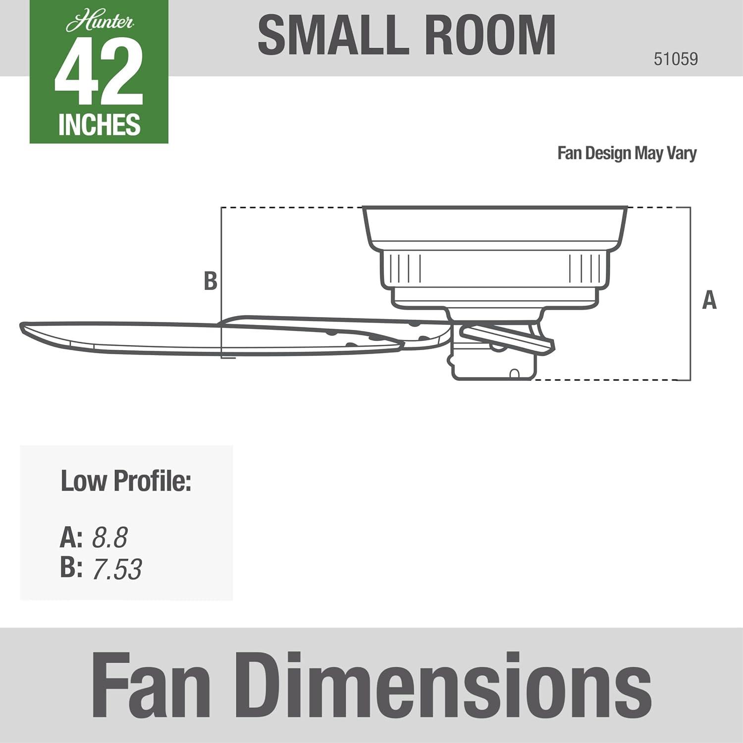 Sleek 42" White and Light Wood Low Profile Indoor Ceiling Fan