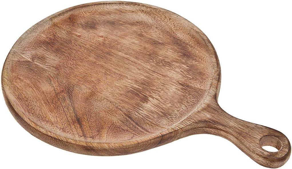 Round Acacia Wood Paddle Cutting Board with Handle