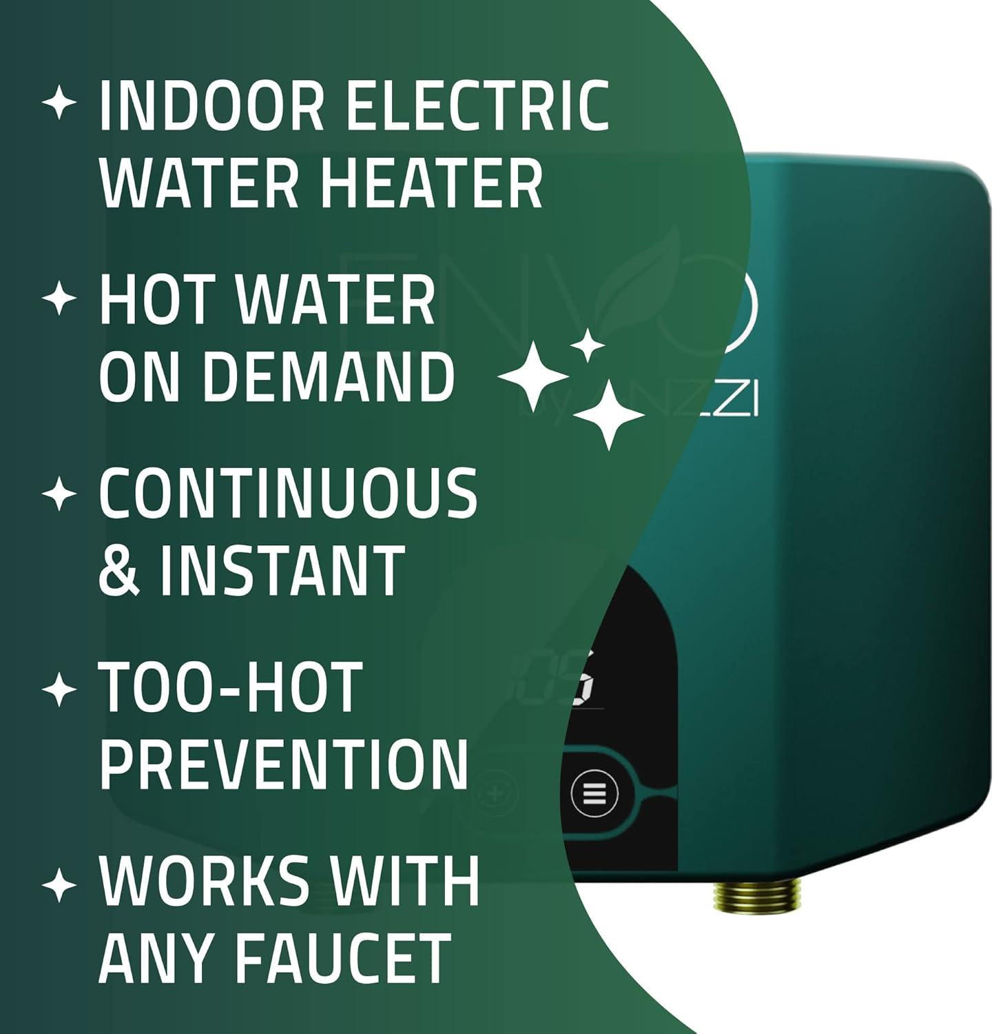 Envo ANZZI 3.5 Kw Tankless Electric Water Heater - Single Point of Use
