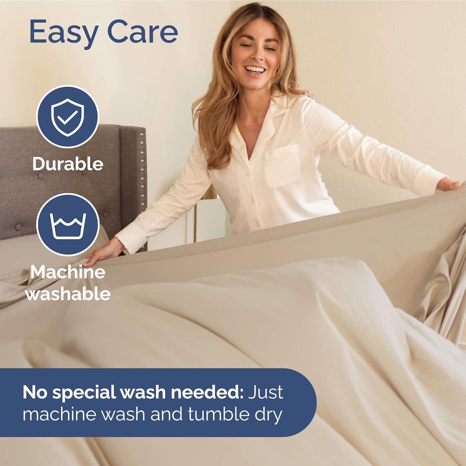 CGK Linens Extra Deep Pocket luxury Sheet Set - Solid Ultra Soft & Cooling Sheet Sets