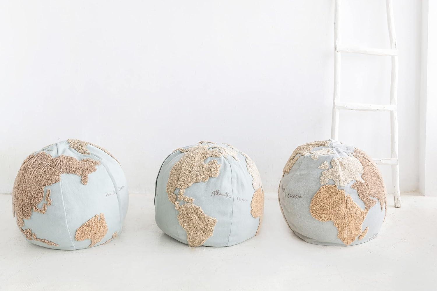 Lorena Canals World Map Pouf