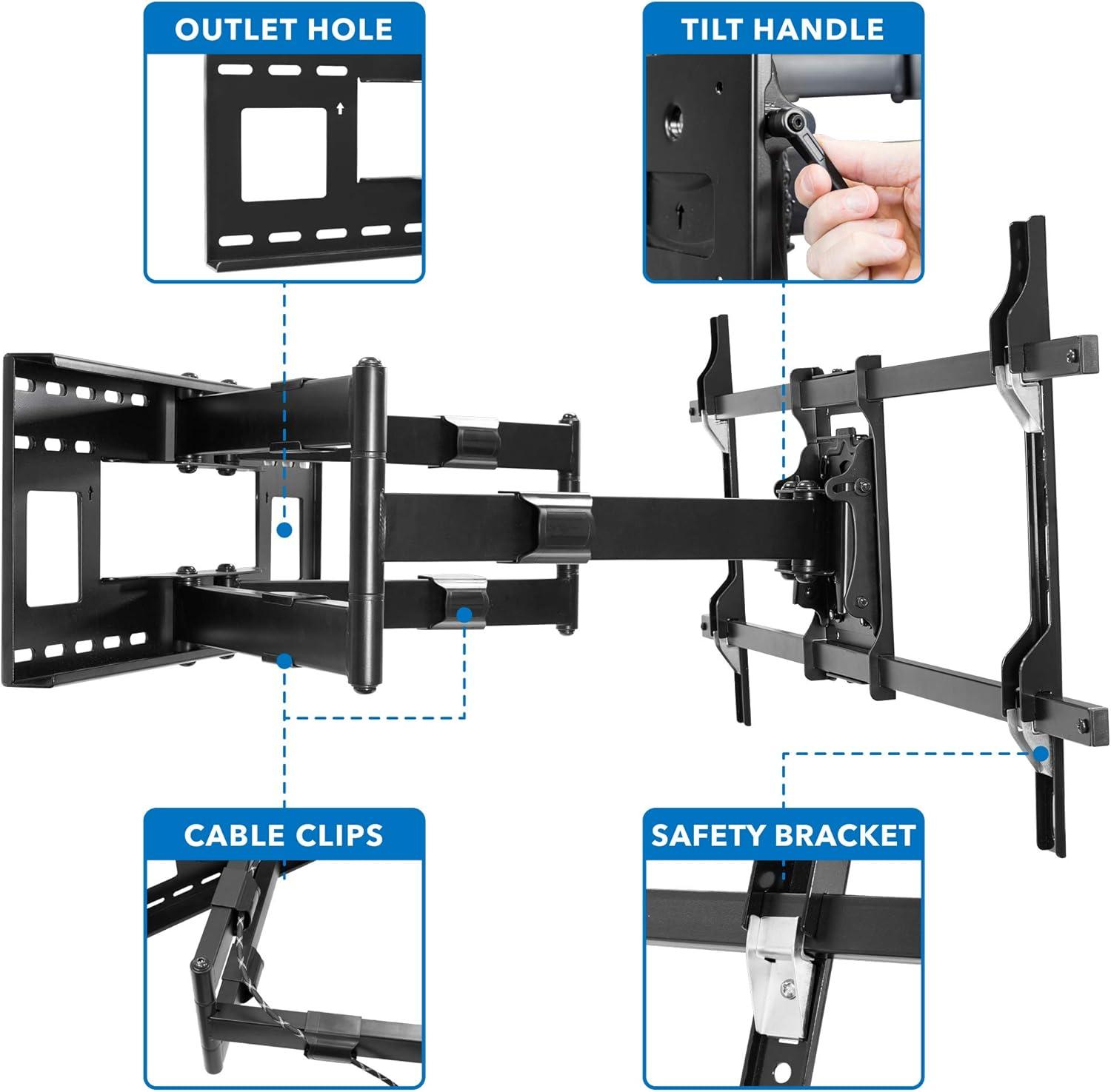 Mount-it Mount-It! Full Motion Wall Bracket TV Mount | 36 in. Extended Articulating Arm Fits 42 to 90 in. TVs