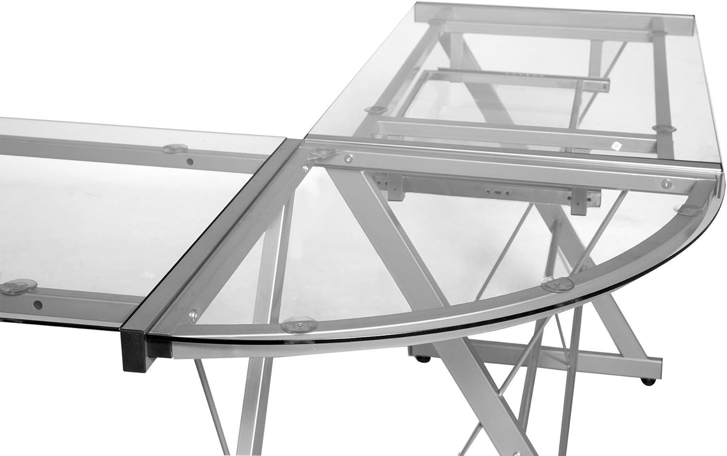OneSpace - Table - L-shaped - black - black base