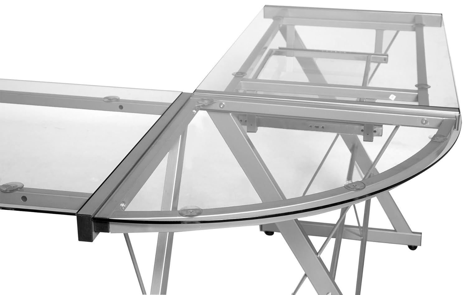 OneSpace - Table - L-shaped - black - black base