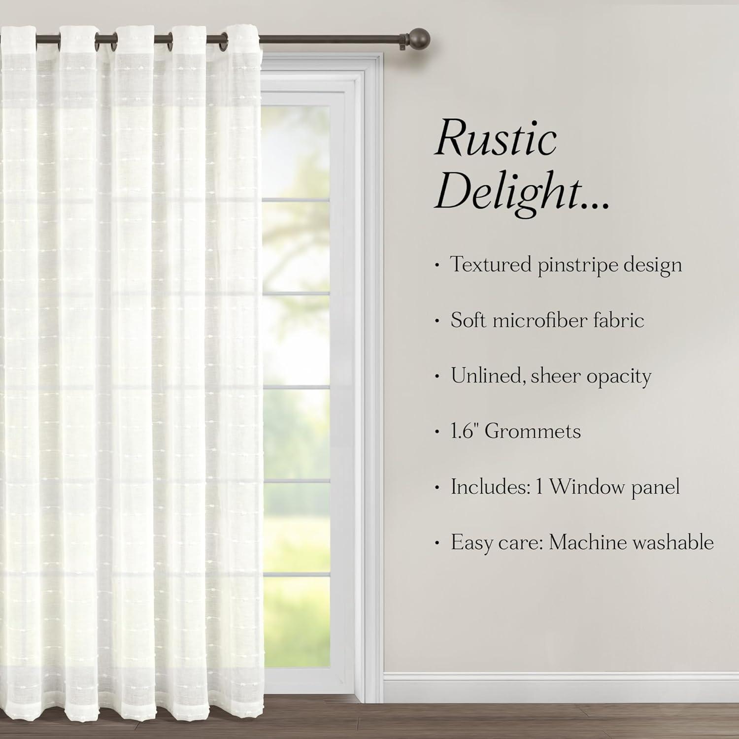 Lush Decor Solid Sheer Grommet Curtain Panels