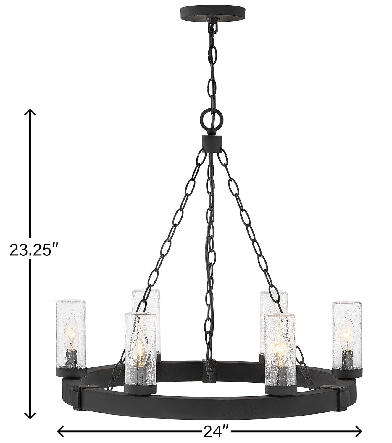 Hinkley Lighting - Sawyer - 30W 6 LED Outdoor Medium Hanging Lantern In Rustic