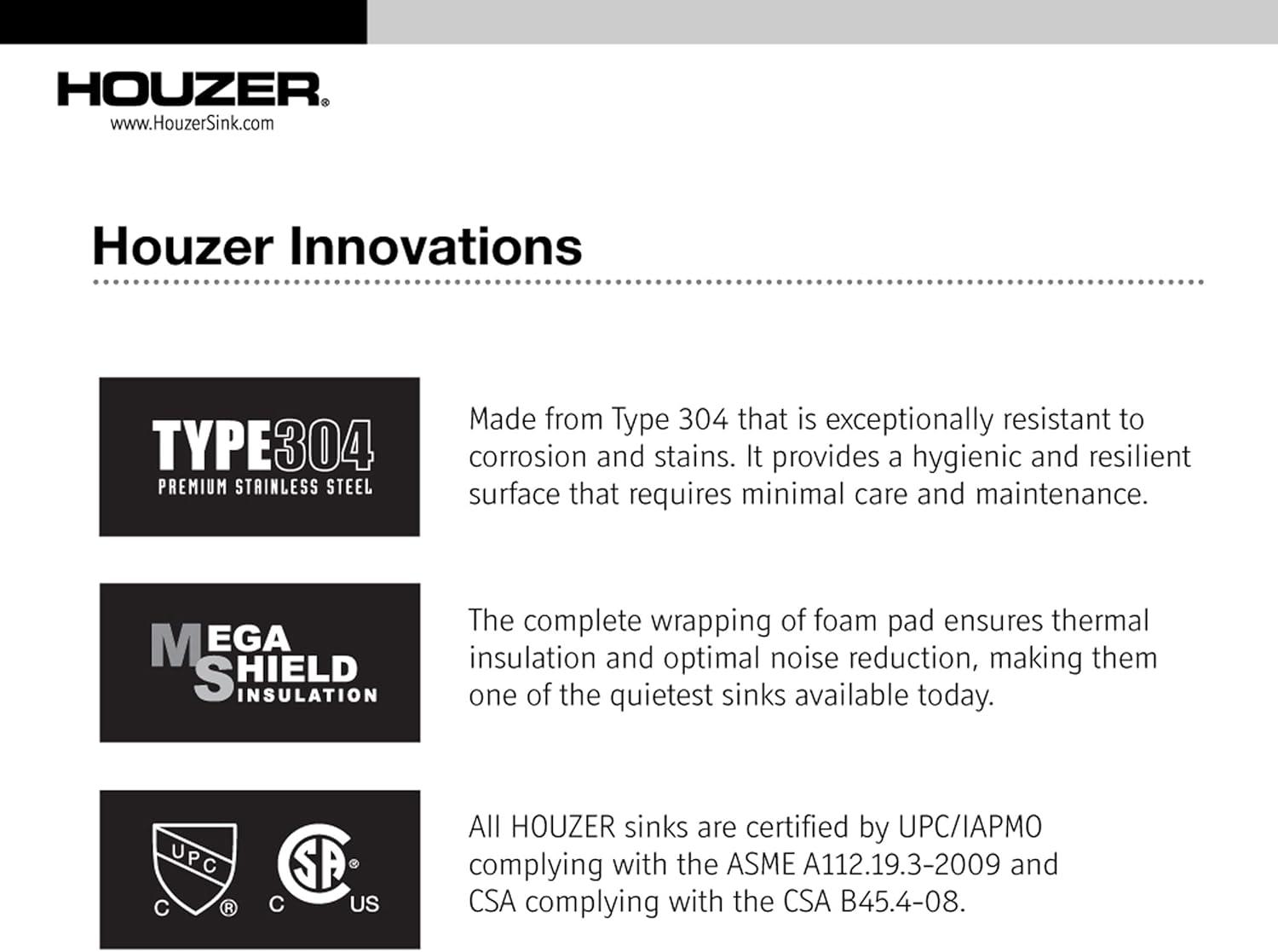 Houzer Contempo Trough 23 in Stainless Steel Undermount Single Bowl Bar Sink with Strainer and Grid - CTB-2385