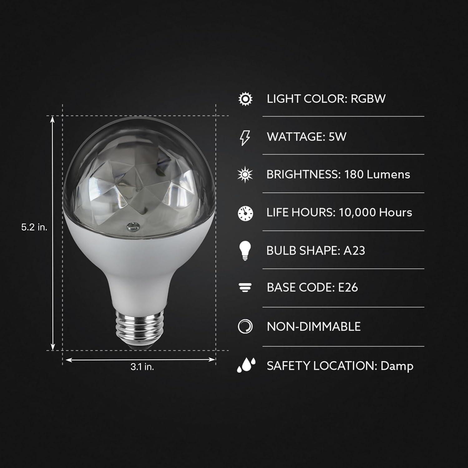 Feit Electric A19 E26 (Medium) LED Bulb Color Changing 1 pk