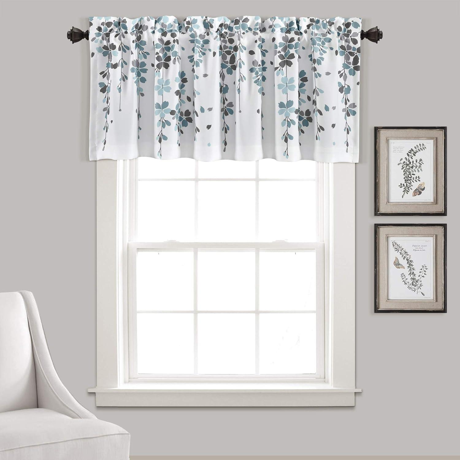 Floral Tailored 52'' W Window Valance