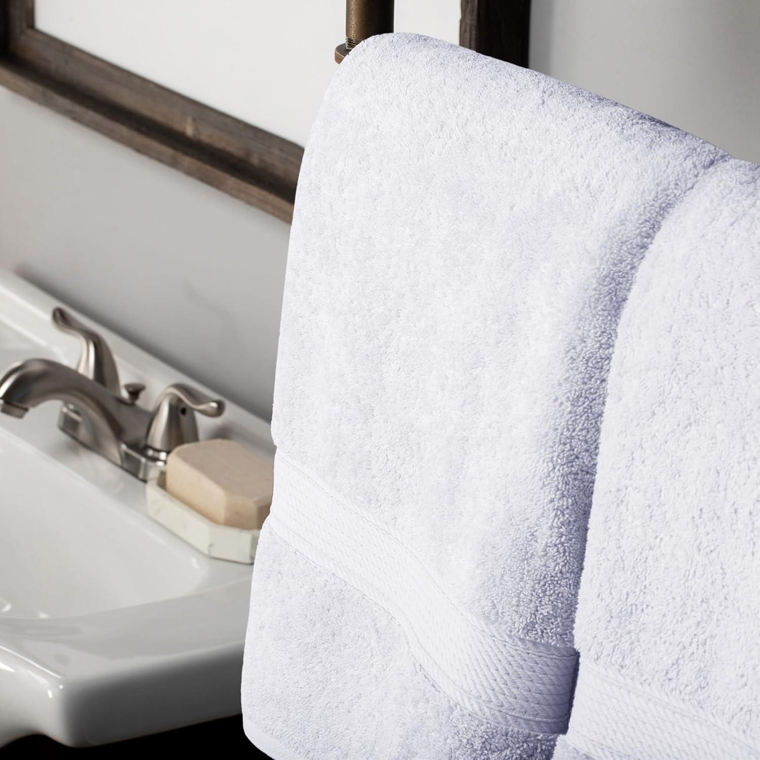 Superior Egyptian Cotton Heavyweight Bath Towel Set of 2, White