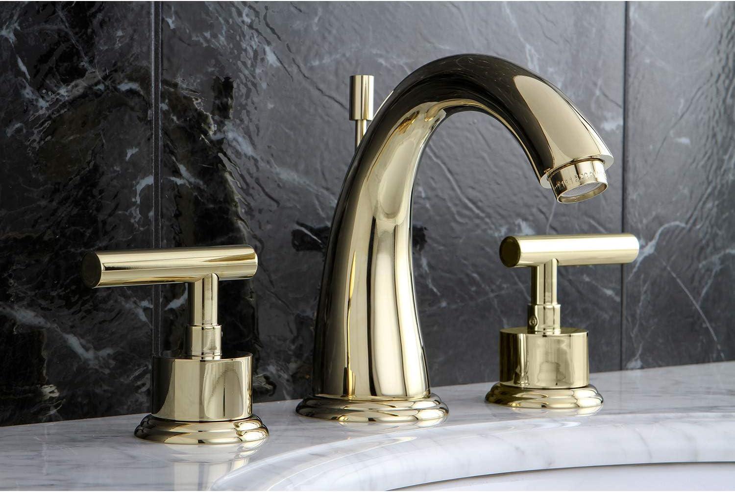 Manhattan Widespread Bathroom Faucet with Brass Pop-up