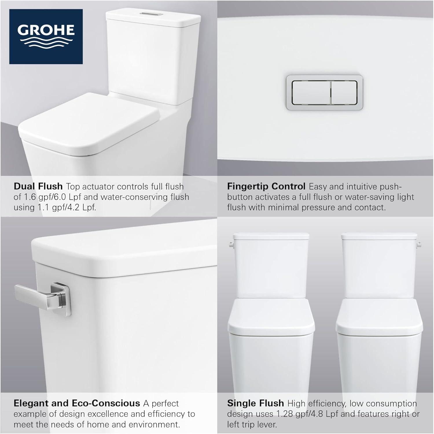 Eurocube® 1.28 GPF (Water Efficient) Elongated Two-Piece Toilet (Seat Included)