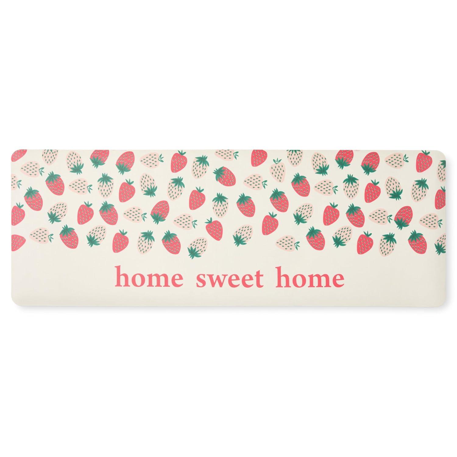 Sur La Table Kitchen Essentials SUR LA TABLE KITCHEN ESSENTIALS Home Sweet Home Quirky Strawberries Fruit Kitchen Mat Cream