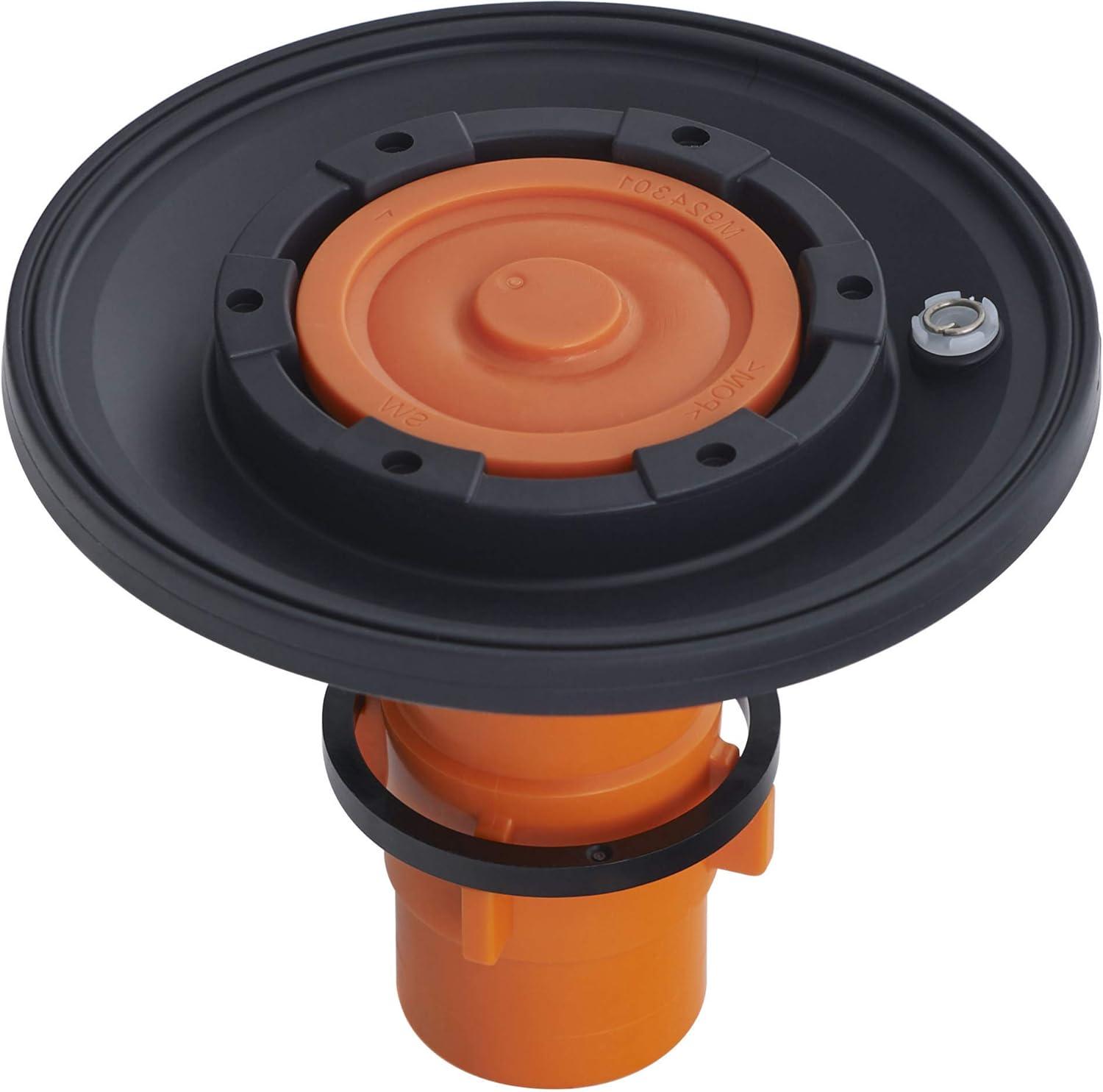 Black and Orange Plastic Diaphragm Assembly for Toilets and Urinals