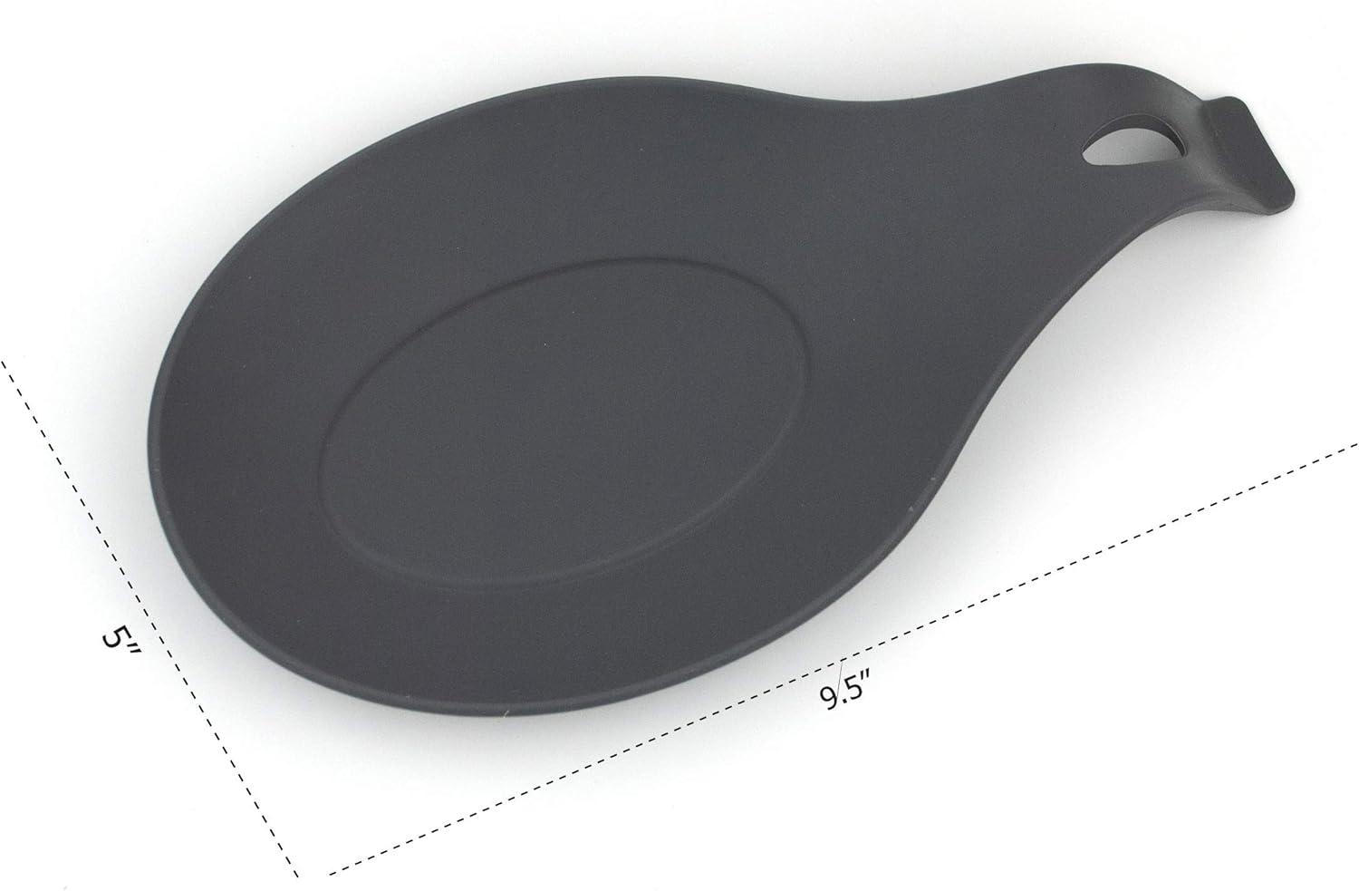 Modern Silicone Spoon Rests (Set of 3) | Kitchen Utensil Holders for Stove Top | Quality Food Grade BPA Free Material | Counter Spatula Holder | Stovetop Spoon Rest