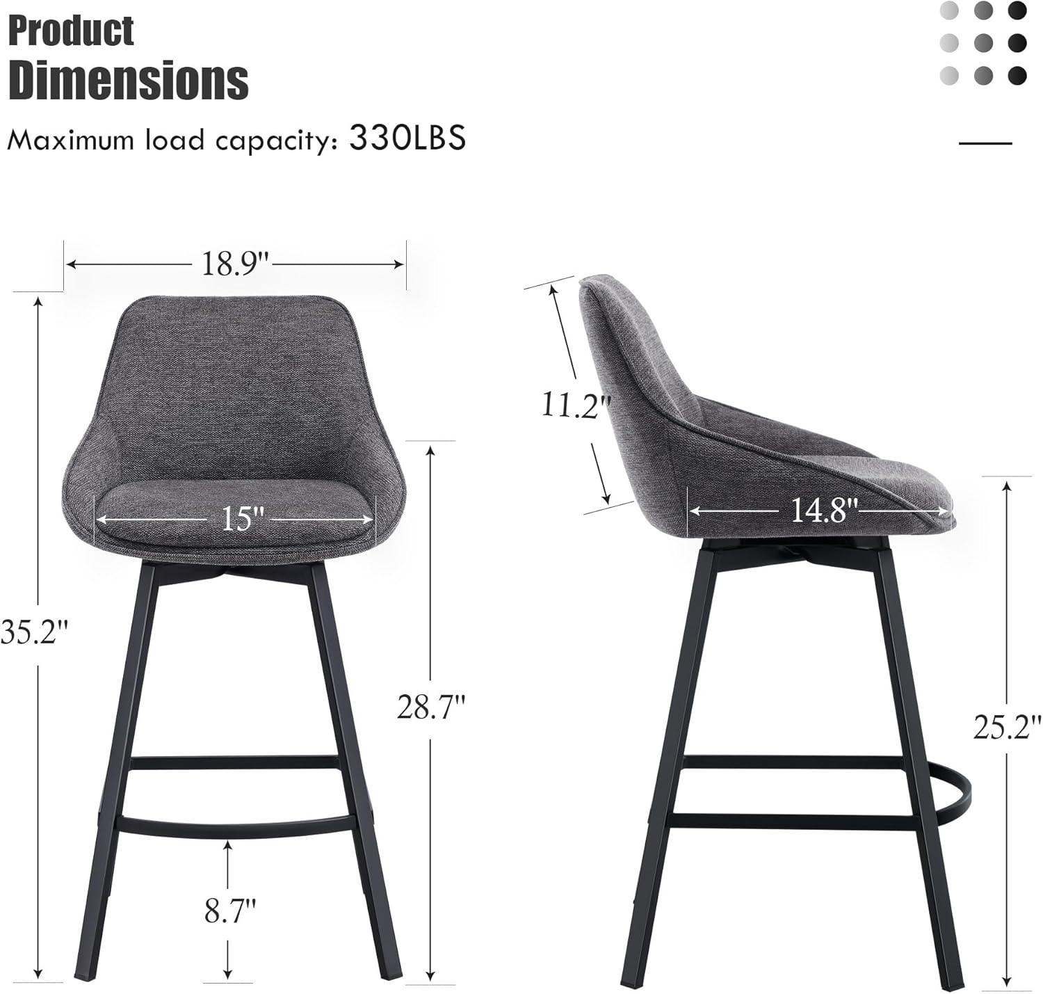 Absalom Swivel 25.2'' Counter Stool