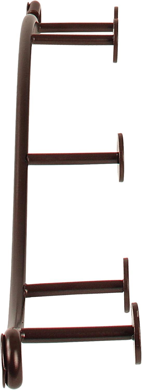 Bronze Wall Mount 5-Hook Rack with Curved Design