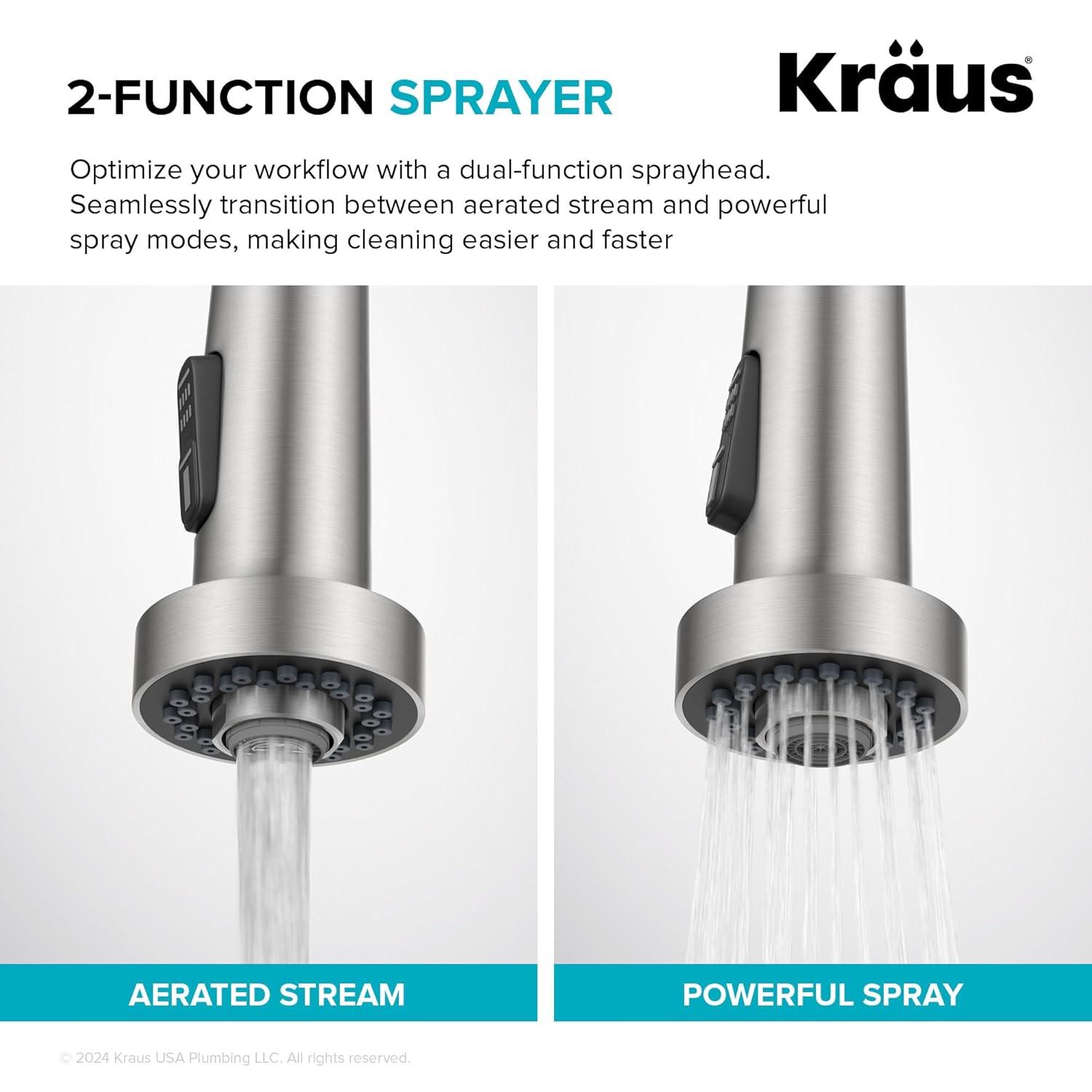 Kraus KSF-1616MB KRAUS Bolden Motion Sensor Single Handle Pull Down Touchless Kitchen Faucet