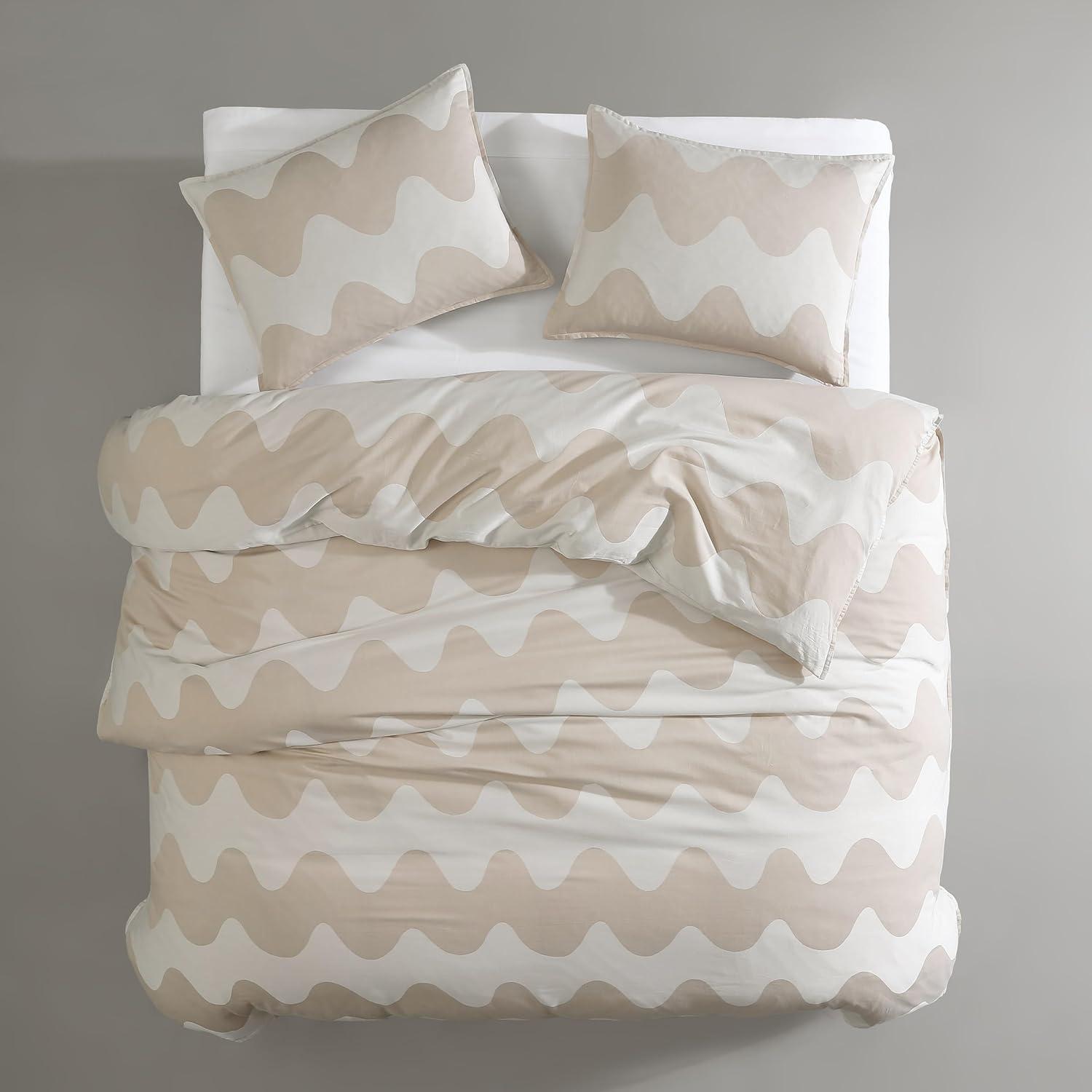 Marimekko Lokki Beige Organic Cotton Duvet Cover Set