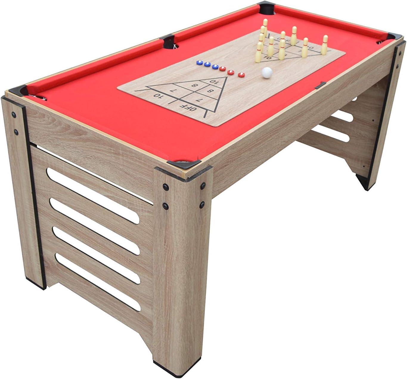 Hathaway Games Madison Multi Game Table with Foosball, Glide Hockey, Table Tennis, Billiards, Shuffleboard and Bowling