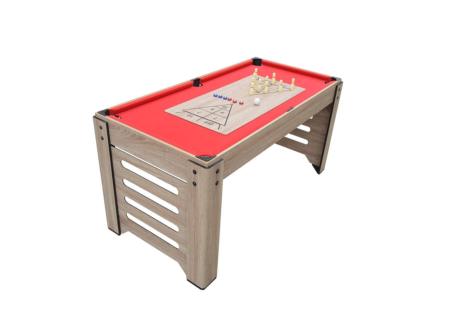 Hathaway Games Madison Multi Game Table with Foosball, Glide Hockey, Table Tennis, Billiards, Shuffleboard and Bowling
