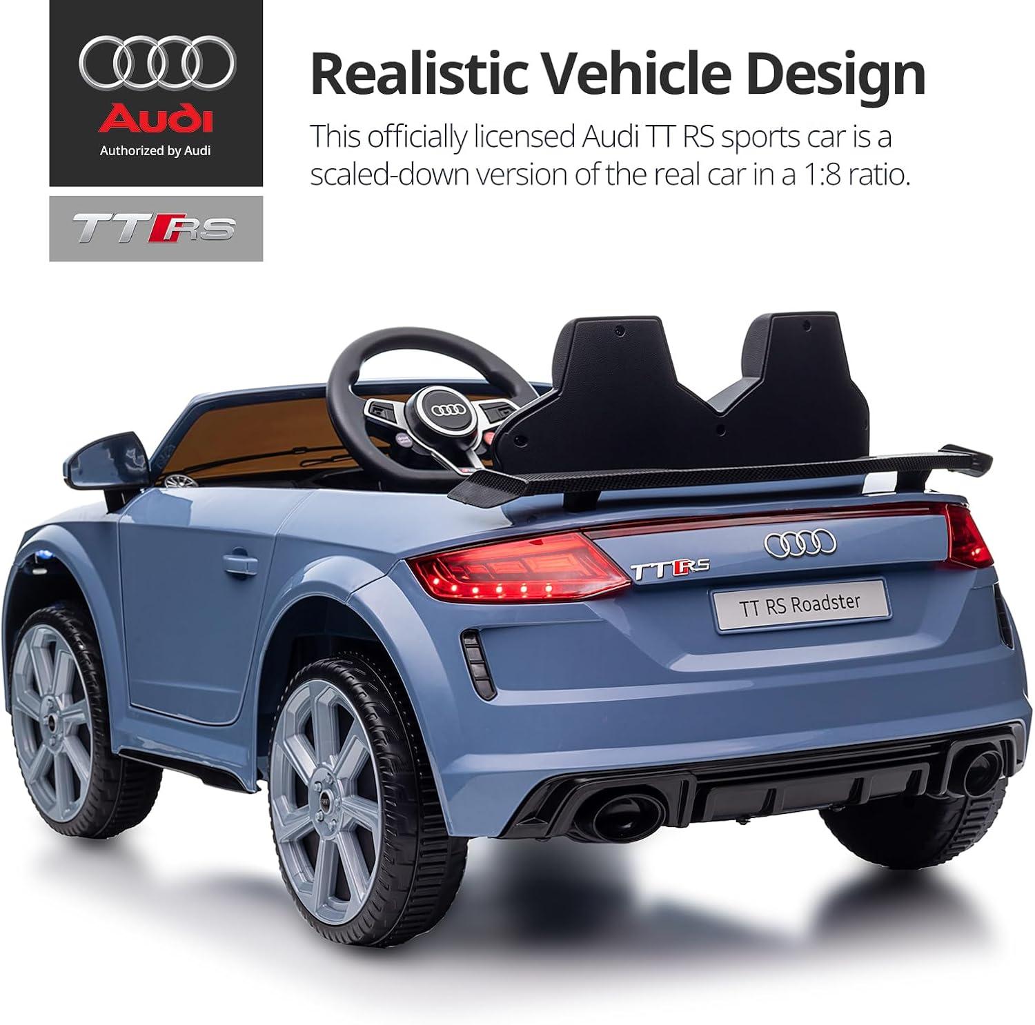 12V Licensed Audi TT RS Ride on Car, Electric Toy Car for Kids