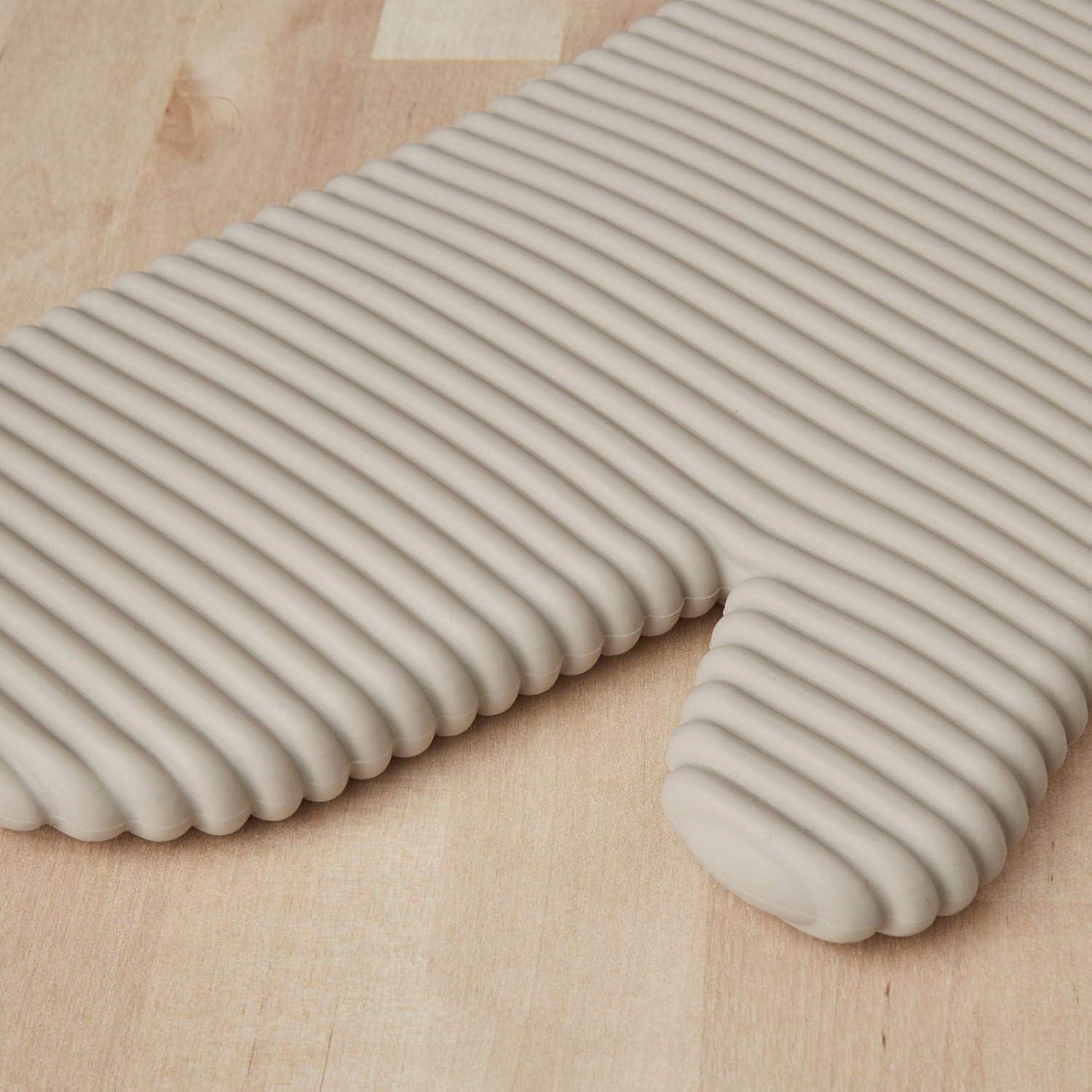 KitchenAid Milkshake Ribbed Soft Silicone Oven Mitts, Set of 2