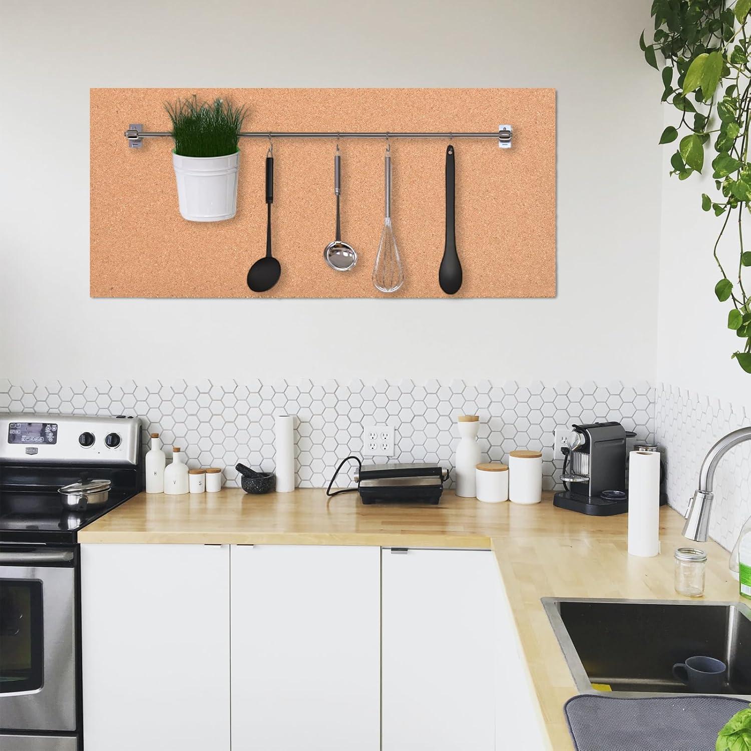 Self-Adhesive Cork Board Roll, 1/8" Thick Cork Boards for Walls, 20"x16" Cork Board Roll for Office, Home, School(3mm,40 * 50cm)