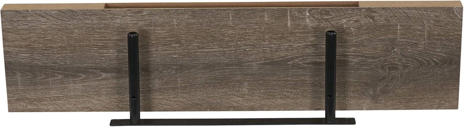 Ashwood Woodgrain 32" Minimalist Floating Wall Shelf