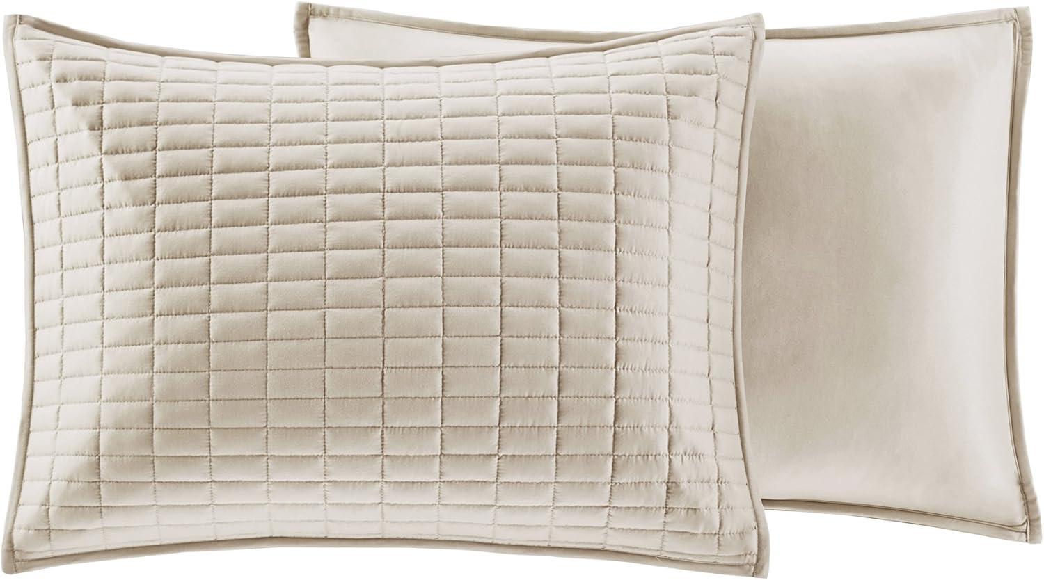 Comfort Spaces Kienna Quilt Mini Set, Full/Queen, Ivory