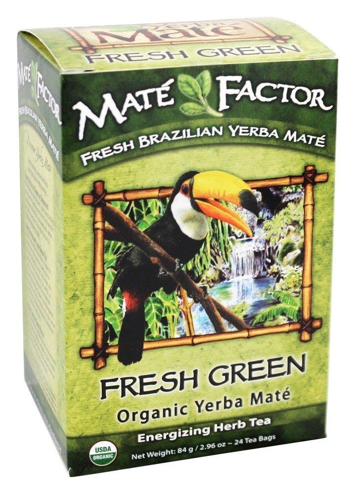 Mate Factor Fresh Green Organic Yerba Mate - Case of 6 - 24 Bags