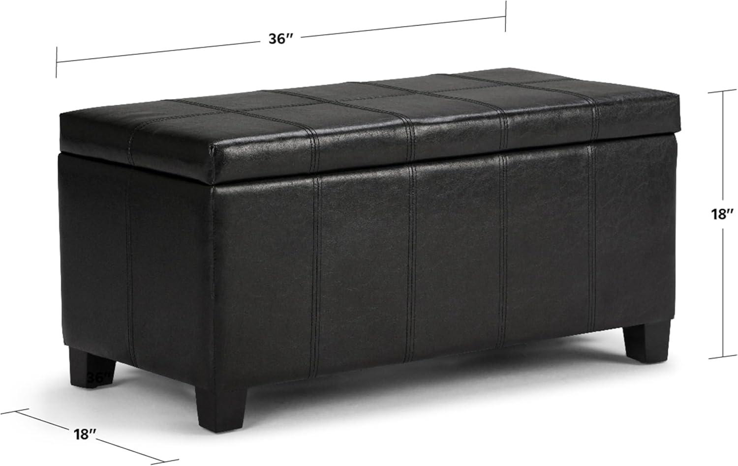 Dover Faux Leather Ottoman