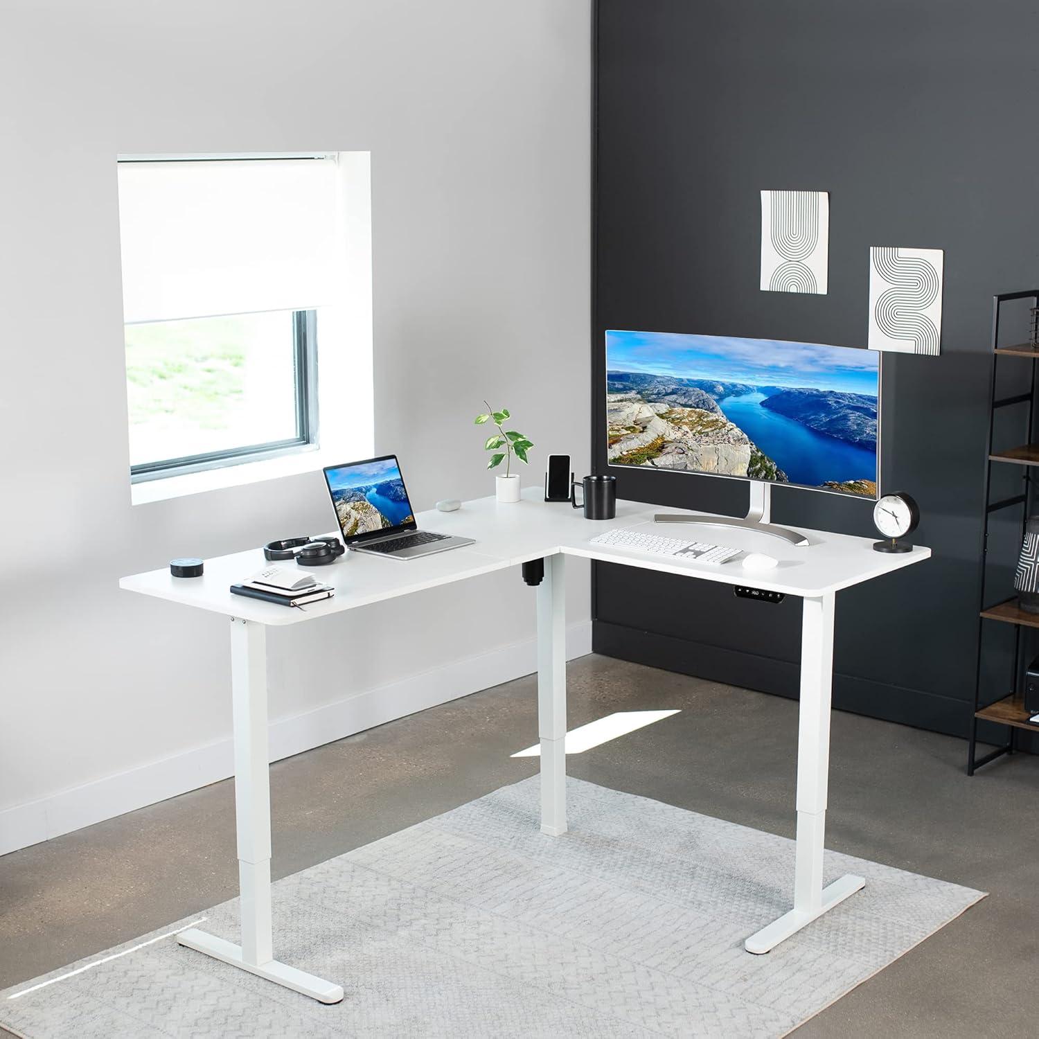 VIVO Electric 63" x 55" Corner Standing Desk