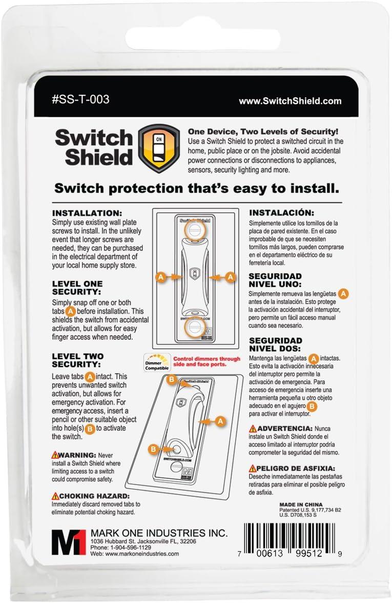 Clear Light Switch Guard / Cover (3 Pack) Toggle Style, Child-Safe, Home & Office