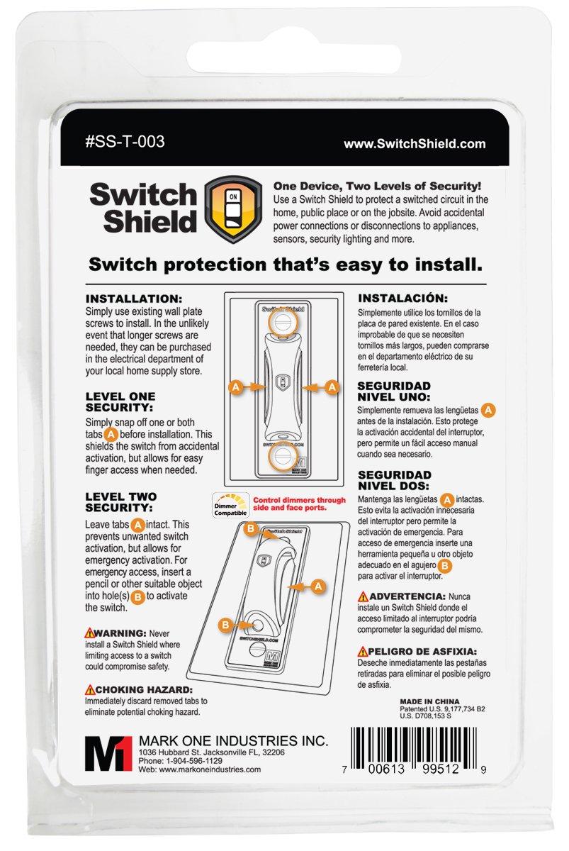 Clear Light Switch Guard / Cover (3 Pack) Toggle Style, Child-Safe, Home & Office