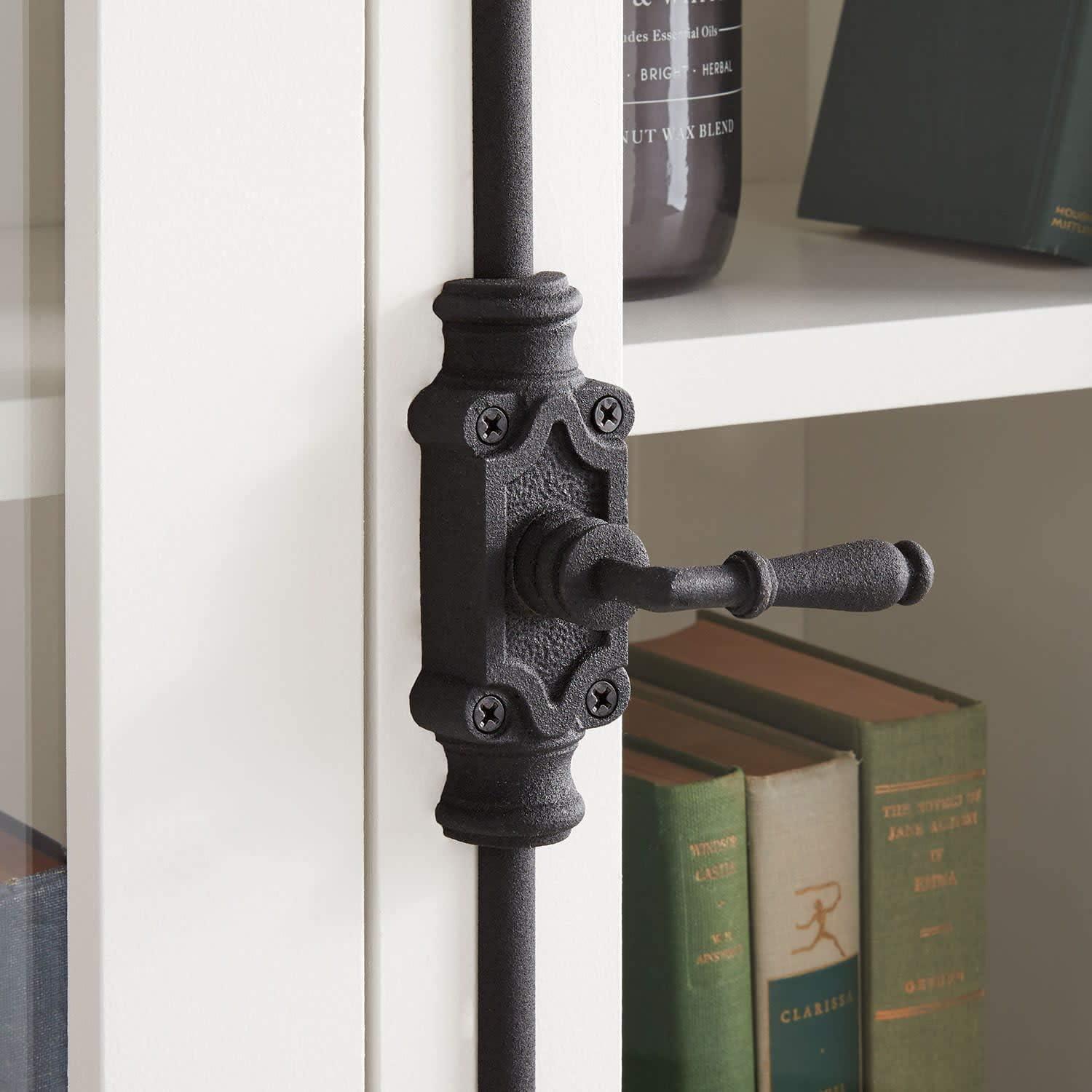 Mini Lever Black Iron Cremone Bolt Cabinet Latch