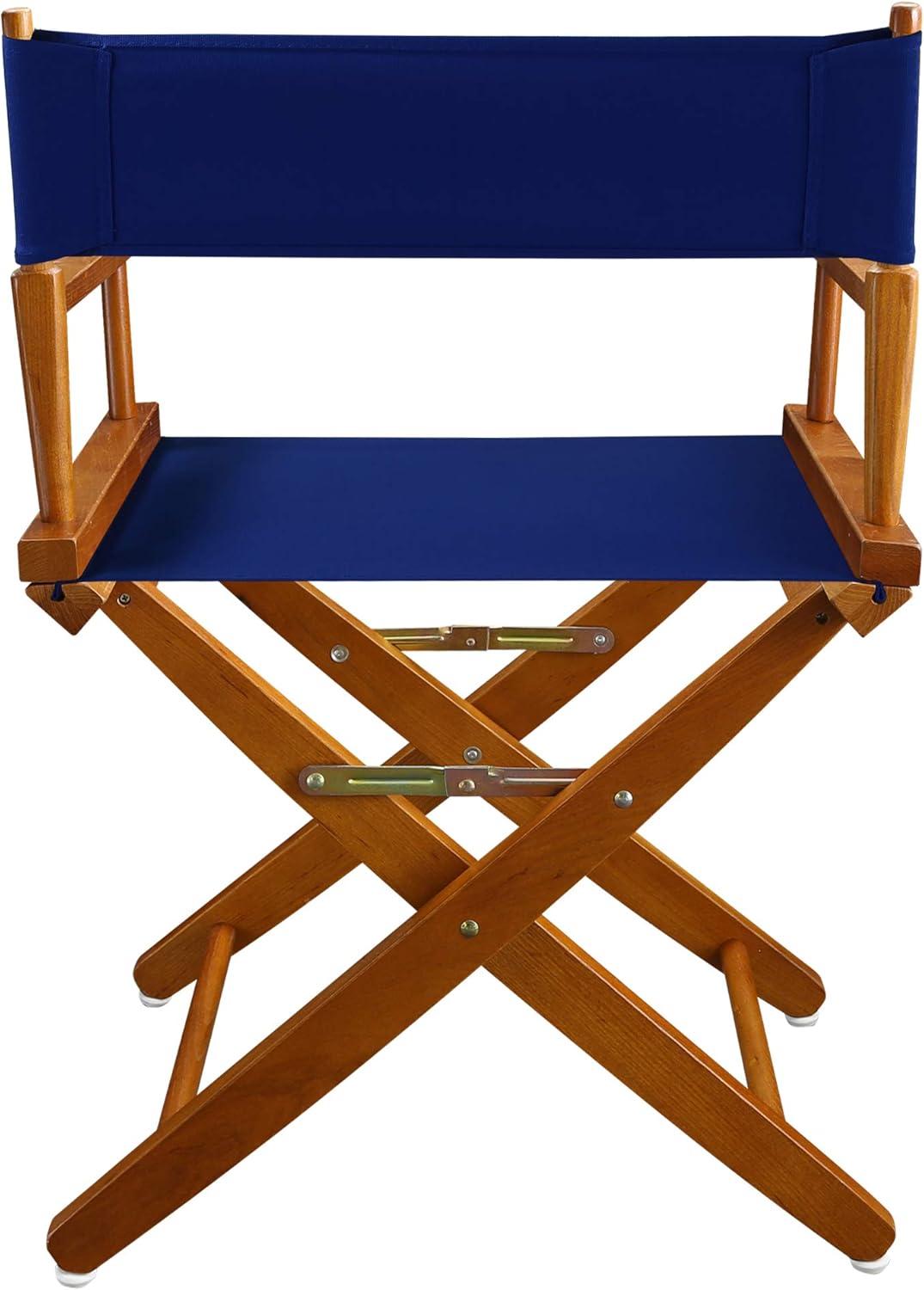 Casual Home Extra-Wide Premium 18" Directors Chair Mission Oak Frame W/Royal Blue Color Cover