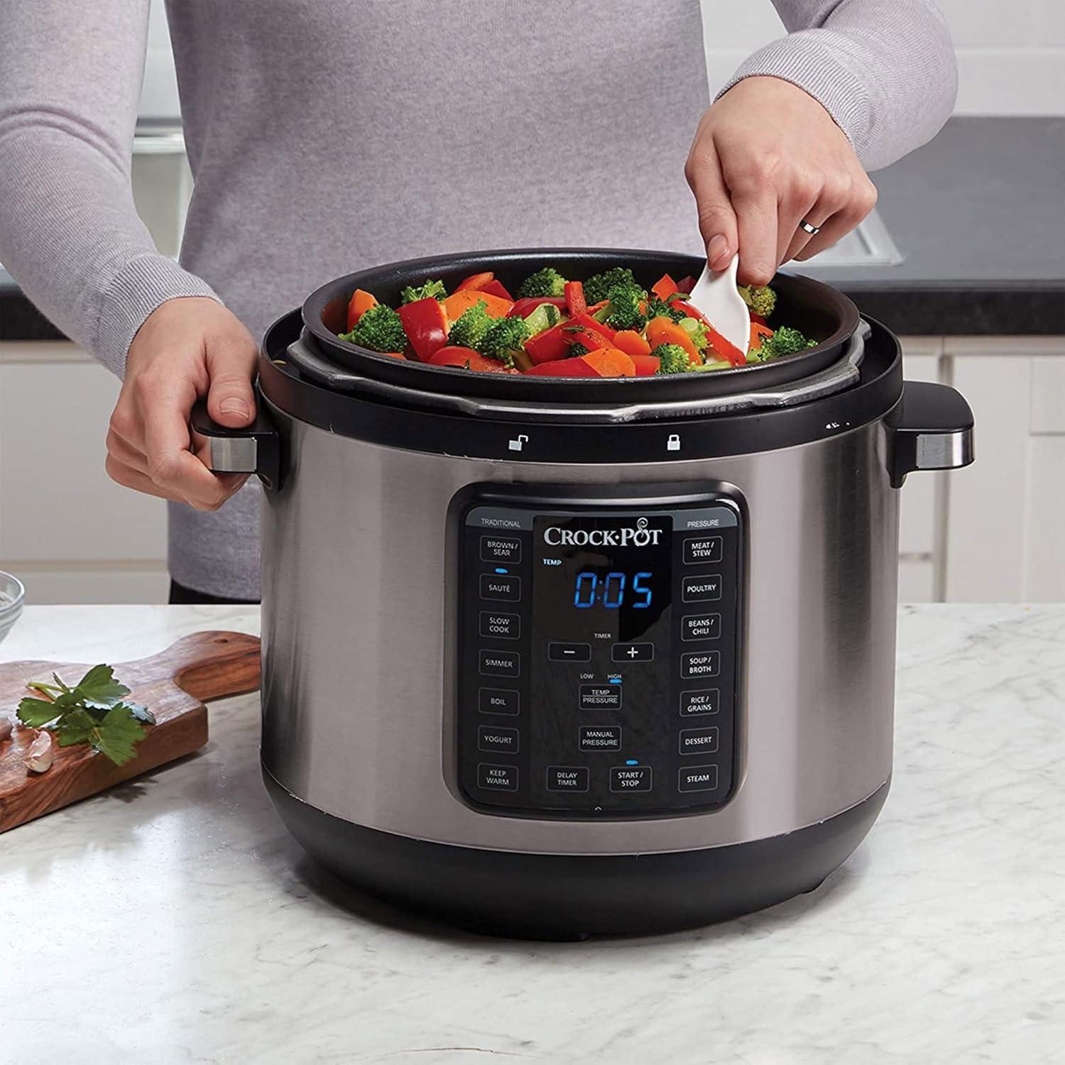 Crock-Pot 8-Quart Multi-Use XL Programmable Slow Cooker Pressure Cooker