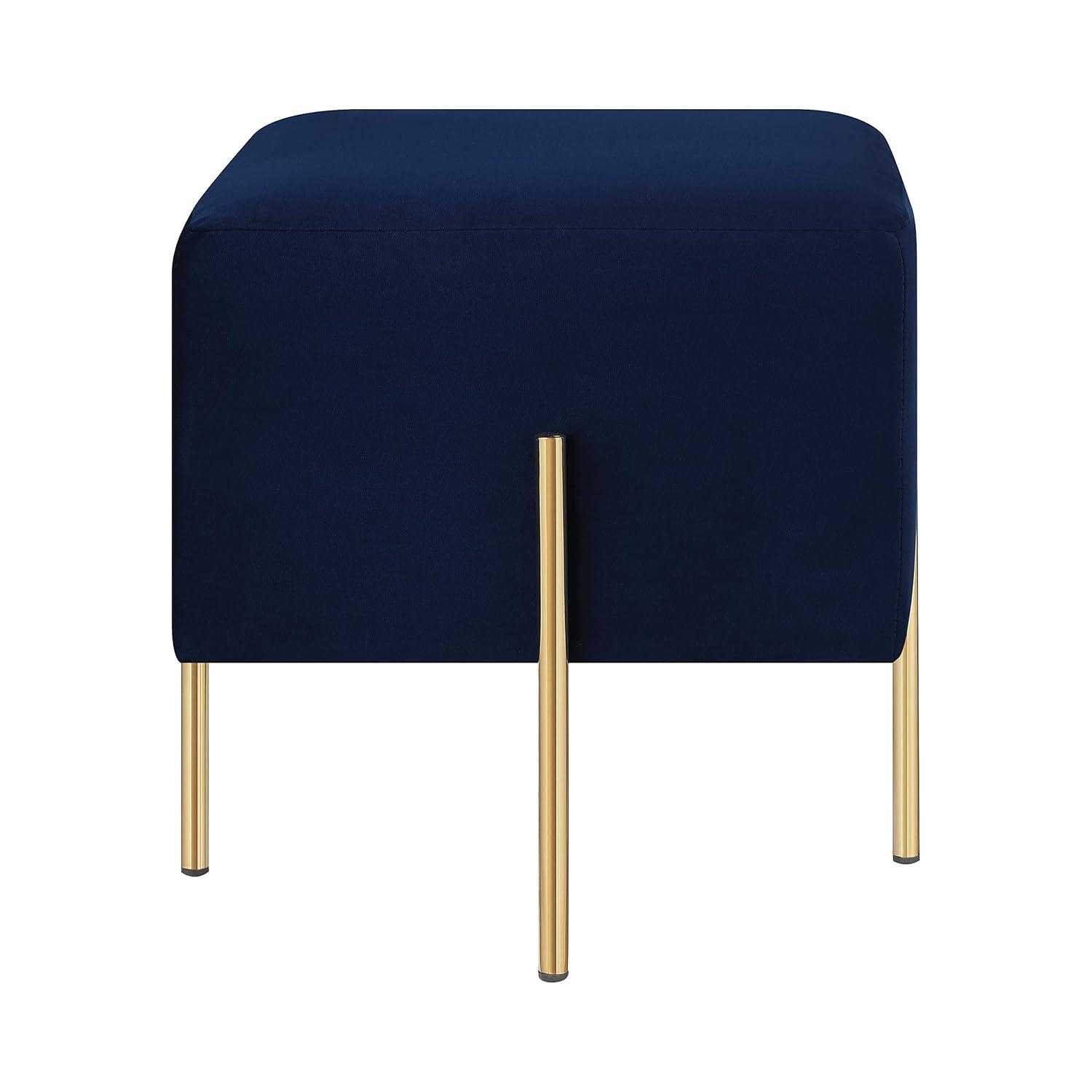 Coaster Modern Blue Velvet Ottoman 910230