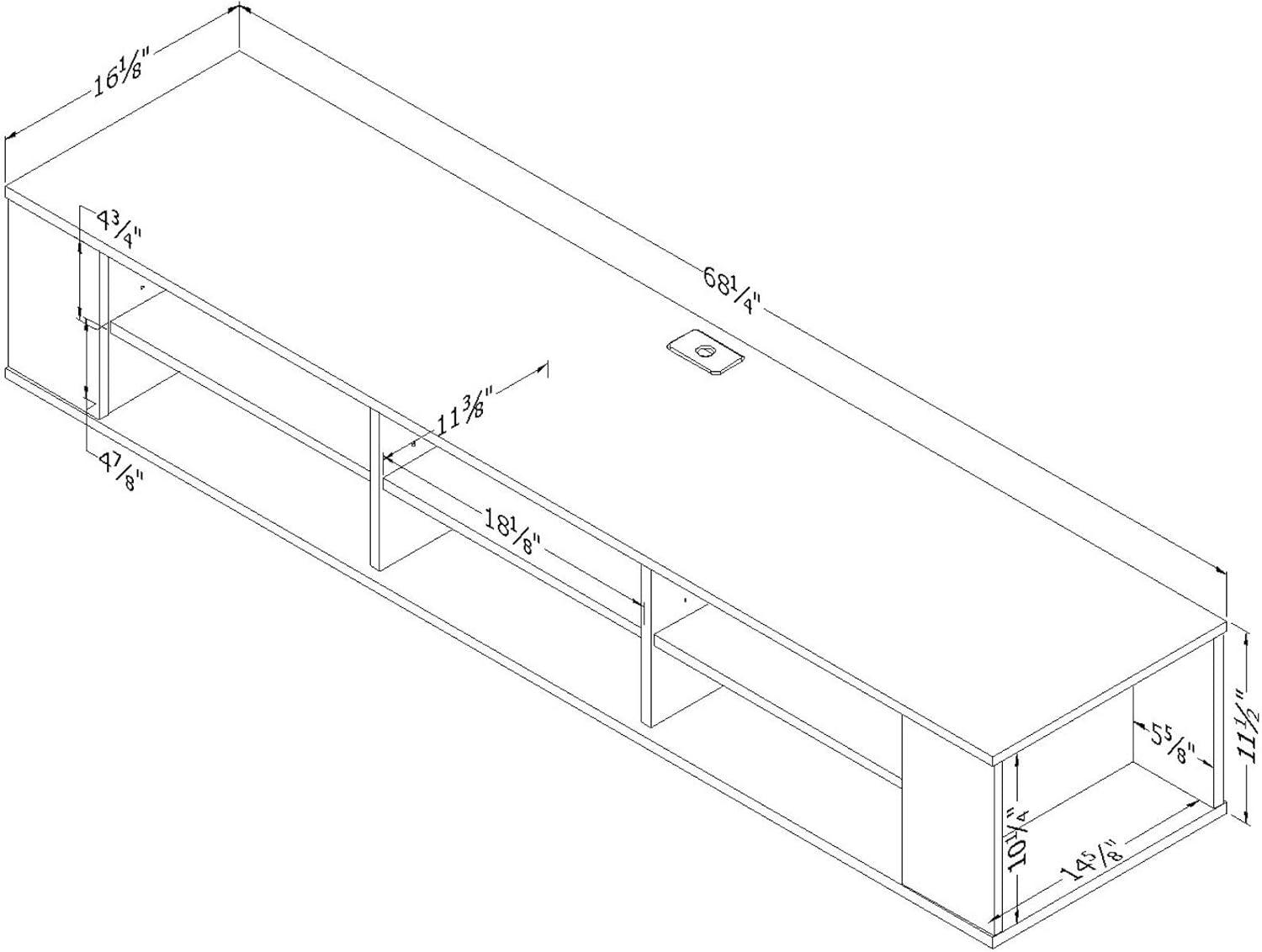 City Life Floating TV Stand for TVs up to 78"