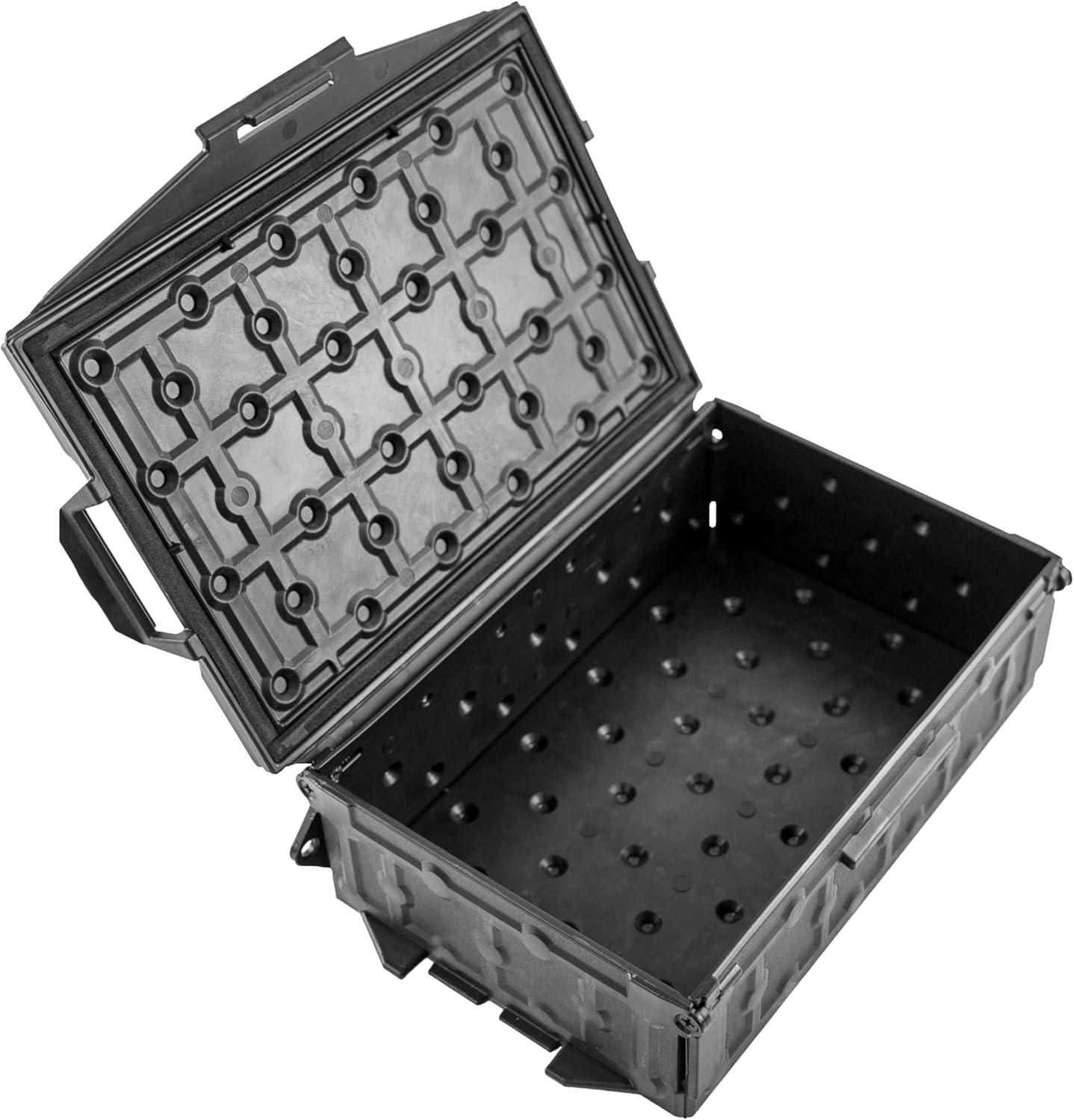 YakAttack TracPak Stackable Fishing Gear Storage Box, Black - Single Box (SSO-1003) | Kayak Fishing Accessories