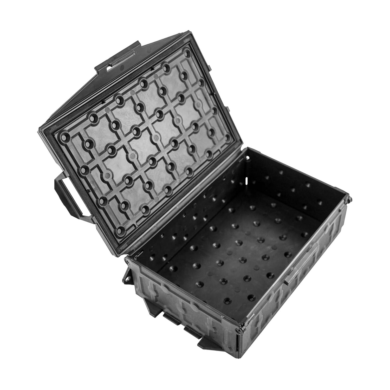 YakAttack TracPak Stackable Fishing Gear Storage Box, Black - Single Box (SSO-1003) | Kayak Fishing Accessories