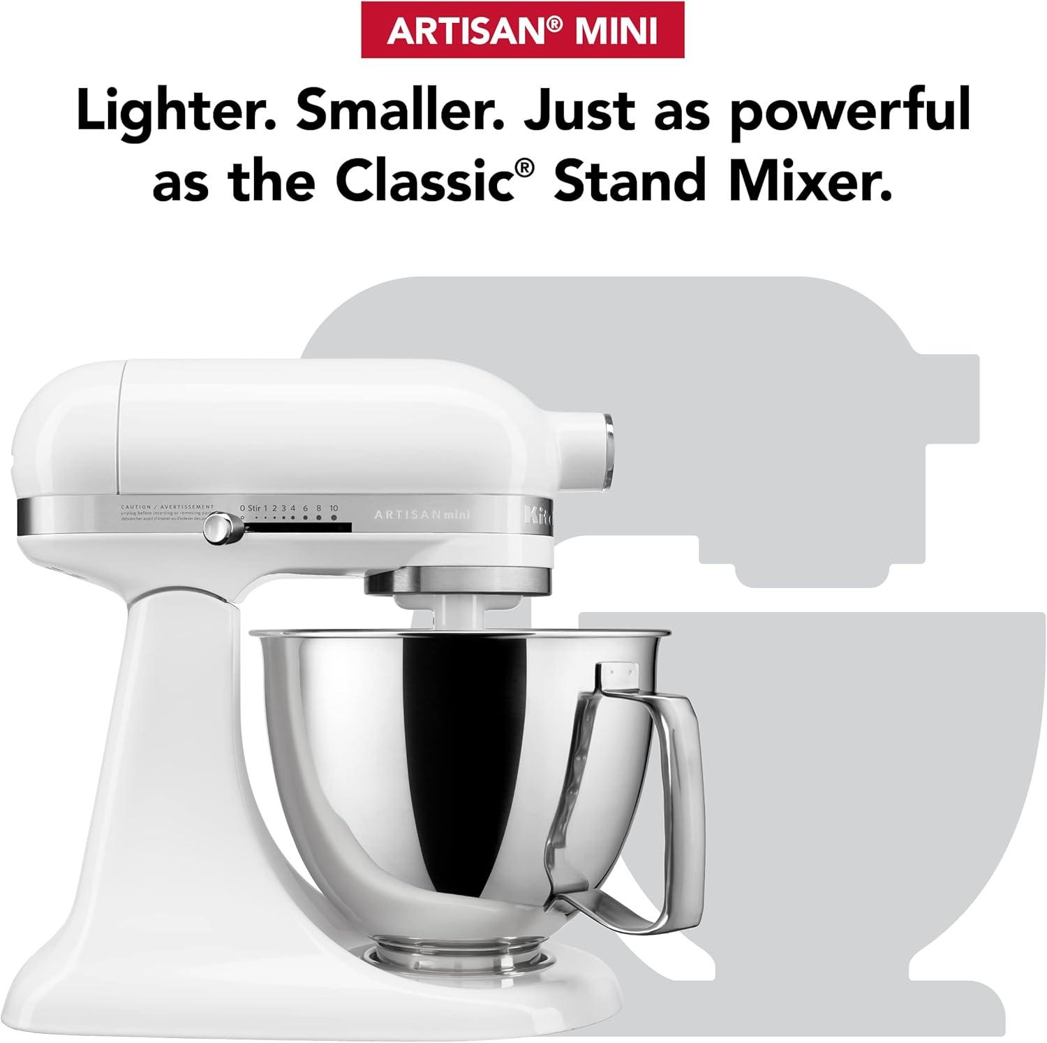 KitchenAid® Artisan® Mini 3.5-Quart Tilt-Head White Stand Mixer