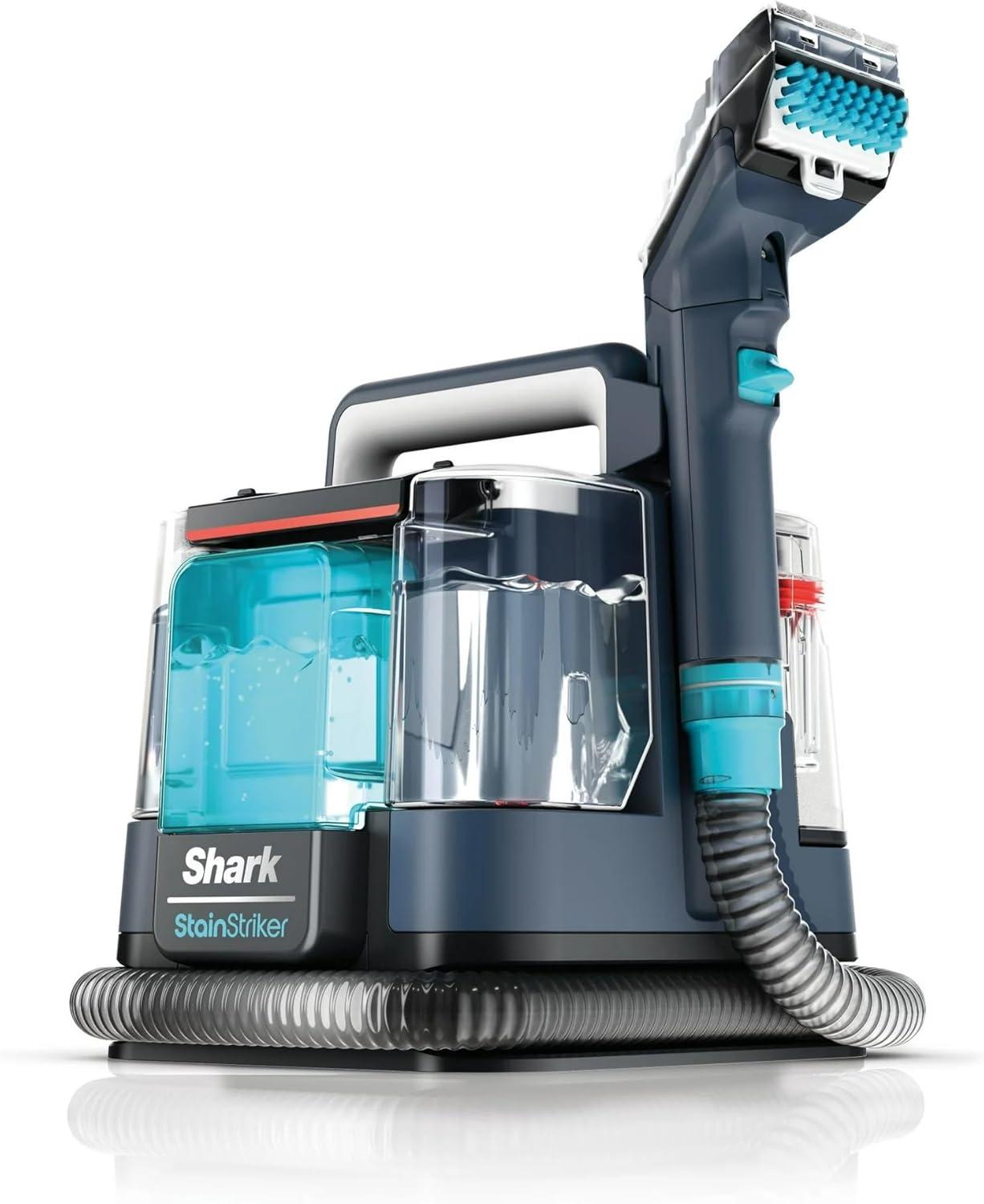 Shark StainStriker Portable Spot & Stain Remover, Carpet & Upholstery Cleaner with 2 tools, 6 oz. Deep Clean Pro Formula and 12 oz. OXY Multiplier Formula.