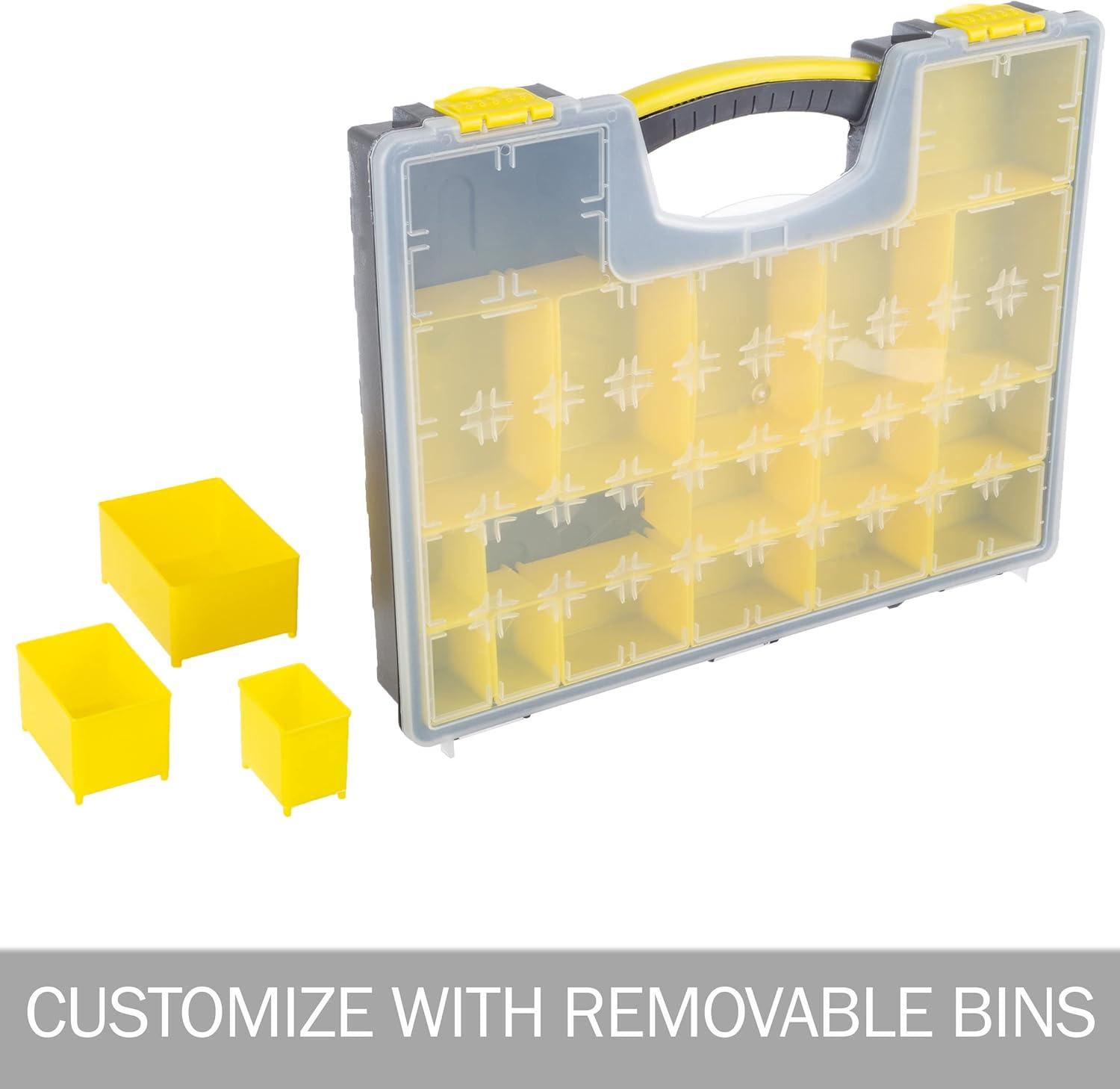 Stalwart Stalwart Tool and Hardware Organizer and Storage with 3 Compartments (Set of 4)