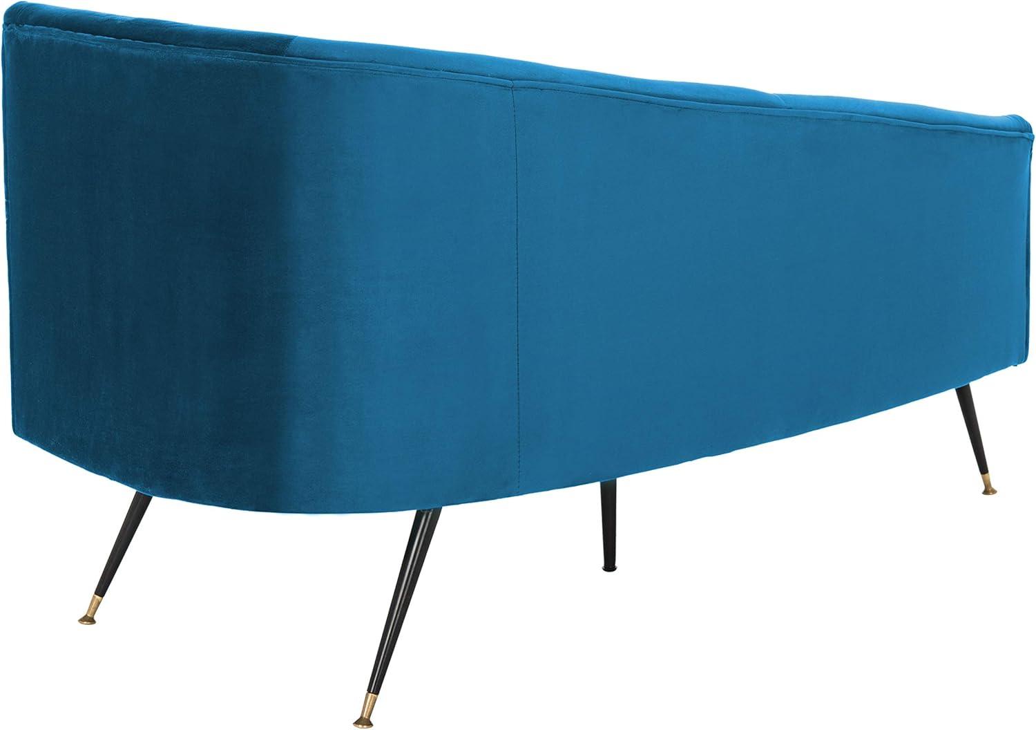 Evangeline Parisian Settee - Navy/Black - Safavieh.