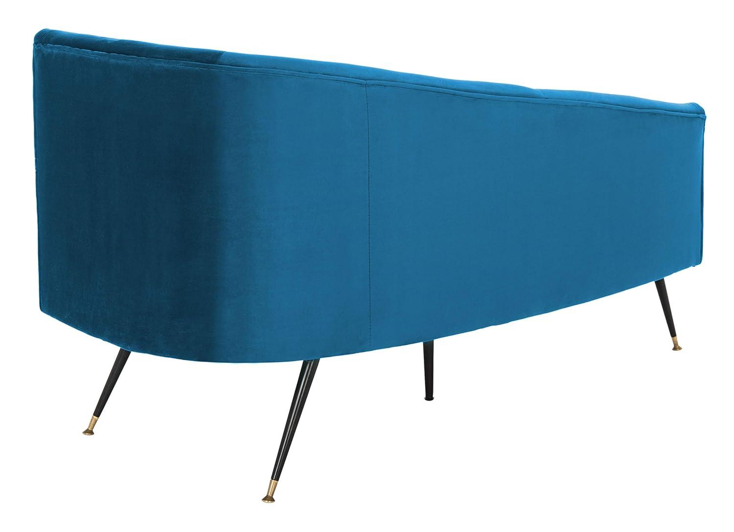 Evangeline Parisian Settee - Navy/Black - Safavieh.