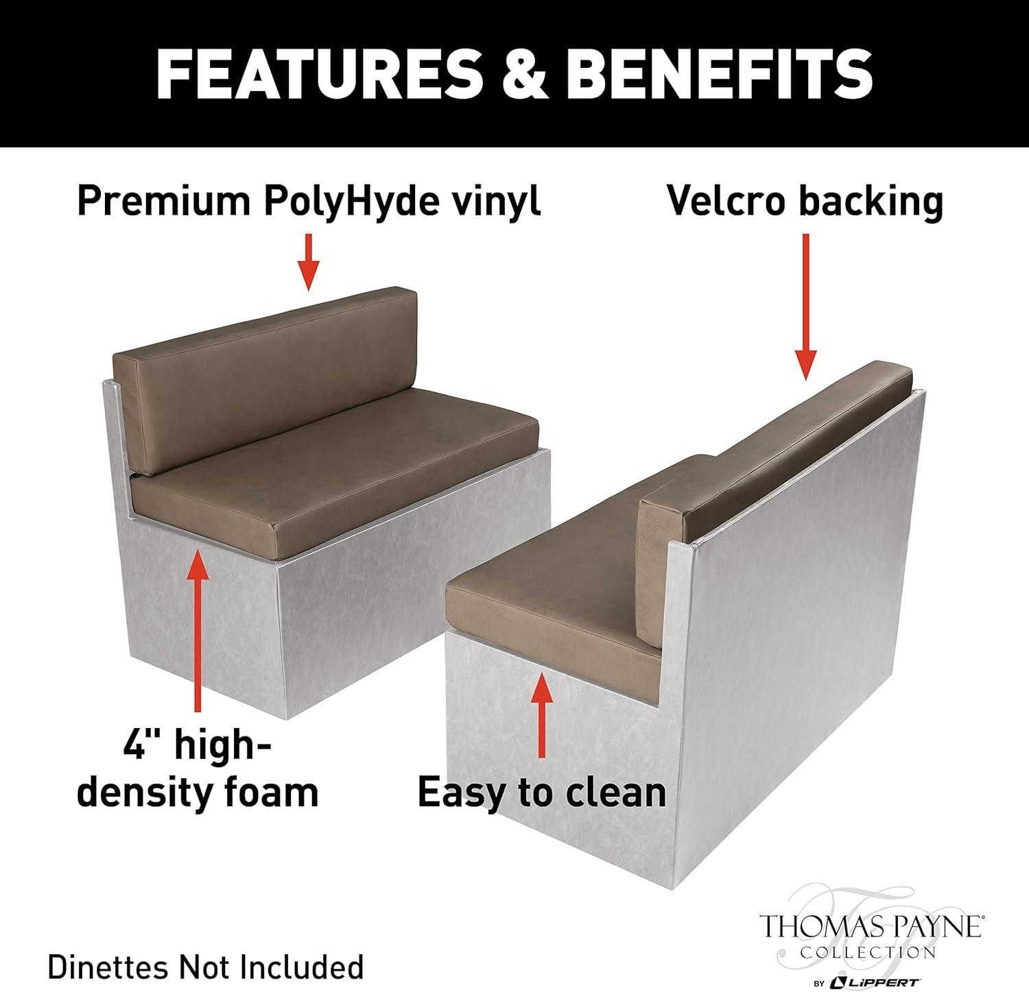 Grummond 40" Premium PolyHyde RV Dinette Cushion Set