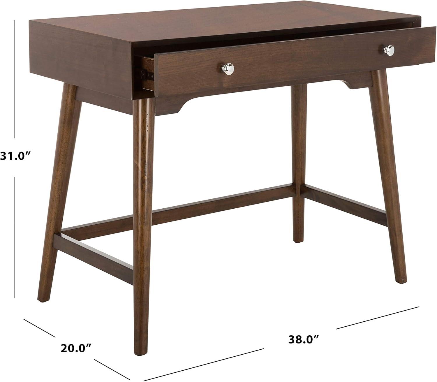 Isadora Midcentury Modern Desk - Walnut - Safavieh