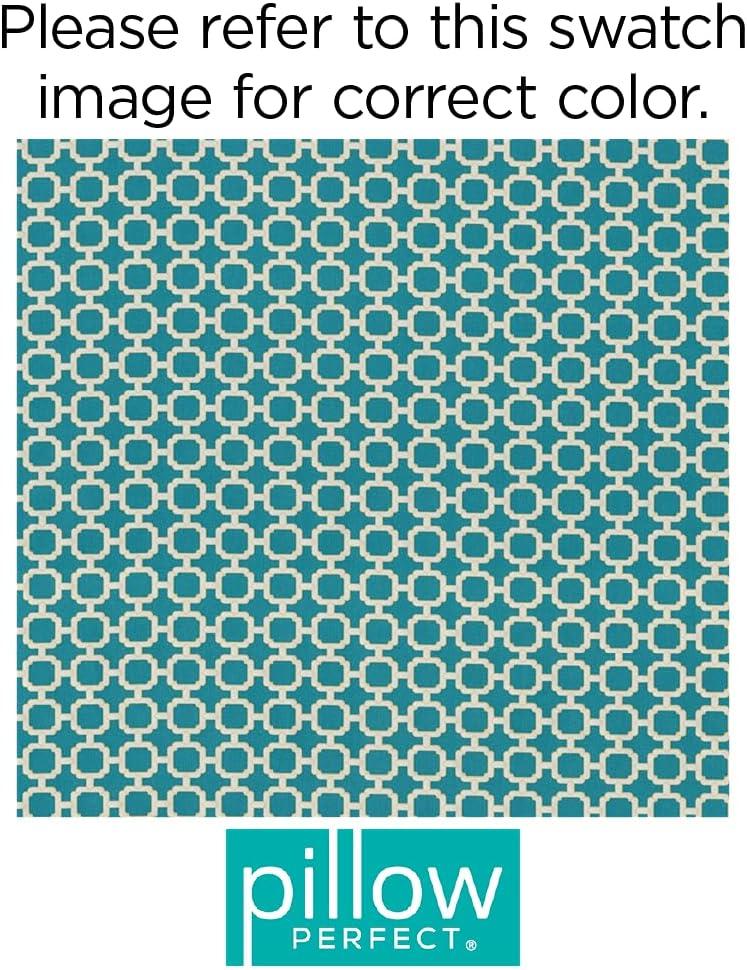 Pillow Perfect 498386 Hockley Teal Rectangle Throw Pillow (Set of 2)